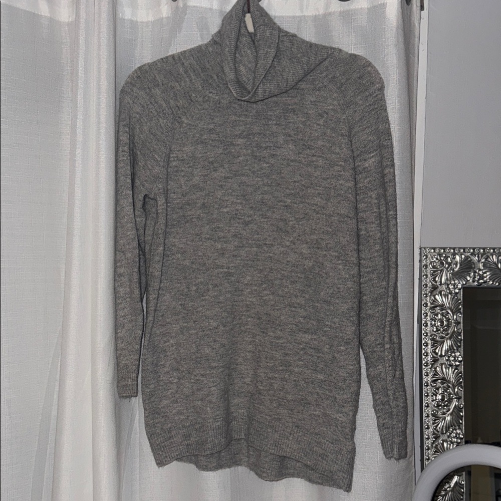 Gray Turtleneck Sweater